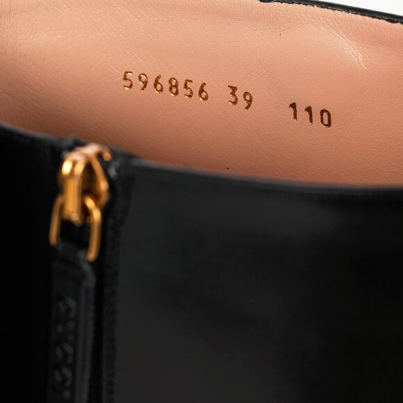 Gucci Rosie Black Elite Calf Leather Riding Boots - Picture 13 of 14